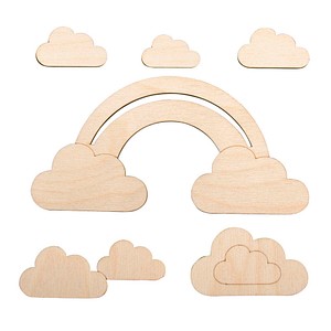Rayher Bastelholz natur Motiv Wolke, 1 Pack