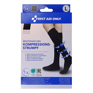 FIRST AID ONLY® Kompressionsstrümpfe, geschlossene Spitze schwarz Größe L 1 St.