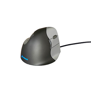 BAKKER ELKHUIZEN Evoluent 4 Maus ergonomisch kabelgebunden grau, schwarz, silber
