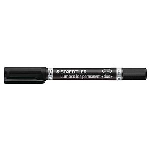 STAEDTLER Lumocolor duo Permanentmarker schwarz 0,6 - 1,5 mm, 10 St.