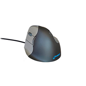 BAKKER ELKHUIZEN Evoluent 4 Maus ergonomisch kabelgebunden grau, schwarz, silber
