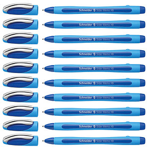 Schneider Kugelschreiber Slider Memo hellblau/dunkelblau, Schreibfarbe: blau, 10 St.