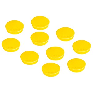 FRANKEN Magnet gelb, Kunststoff Ø 3,8 cm, 10 St.