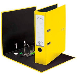 VON LEITZ Ordner gelb Karton 8,0 cm DIN A4, 1 St.