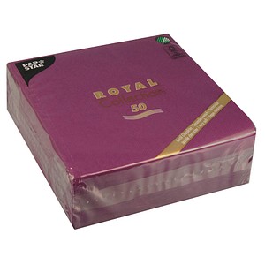 PAPSTAR Servietten lila 3-lagig 40,0 x 40,0 cm, 50 St.