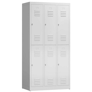 ClassiX Spind signalweiß X-520237, 6 Schließfächer 87,0 x 50,0 x 180,0 cm