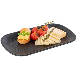 APS Tablett Nero GN 1/4 schwarz länglich 26,5 cm, 1 St.