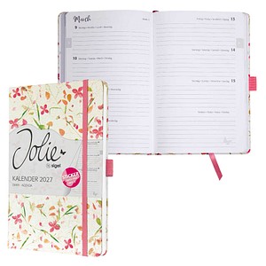 SIGEL Buchkalender Jolie 2027 Bloom pink, 1 St.