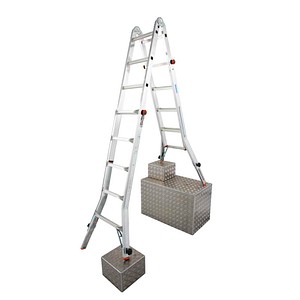 KRAUSE Teleskopleiter MONTO TeleVario alu 4x 5 Sprossen, H: 5,15 m
