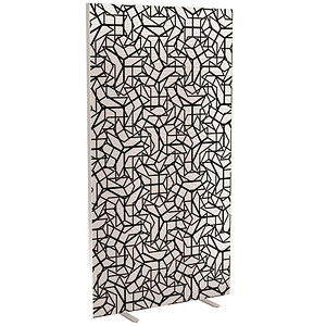 PAPERFLOW Trennwand easyScreen Black & White, 62305 bunt 94,0 x 173,4 cm, 1 St.