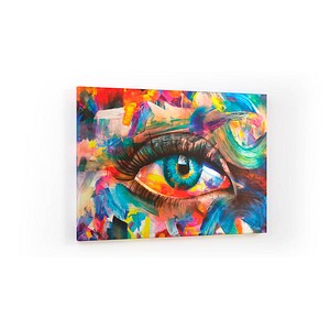 ALLboards Magnettafel CANVASboards 90,0 x 60,0 cm Auge mit der Farbe des Regenbogens