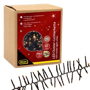 Idena 1152er LED Lichterkette schwarz 28,0 m, 1 St.