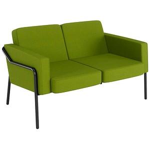 meet powered by PAPERFLOW 2-Sitzer Sofa MEDSO L Klassik Outdoor grün schwarz Kunststoff 125,0 x 74,7 x 74,0 cm, 1 St.