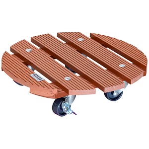 WAGNER® design yourself Pflanzenroller WPC GH 0535 Kunststoff, Ø 29,0 cm braun rund, 1 St.