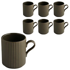 APS Kaffeetassen THE GRID braun 0,24 l, 6 St.