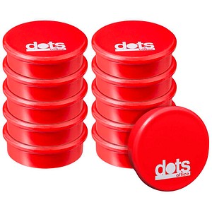 dots Magnete rot, Kunststoff Ø 3,8 cm, 10 St.