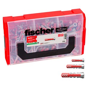 fischer L-Boxx mini DuoPower  535968 Universaldübel-Sortiment, 210-teilig