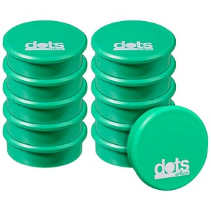 dots Magnete grün, Kunststoff Ø 3,8 cm, 10 St.