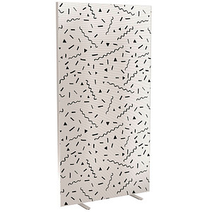 PAPERFLOW Trennwand easyScreen Black & White, 60421 bunt 94,0 x 173,4 cm, 1 St.