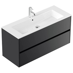 POSSEIK Waschbecken mit Unterschrank LIMES 120 grafit 120,0 x 46,5 x 58,5 cm