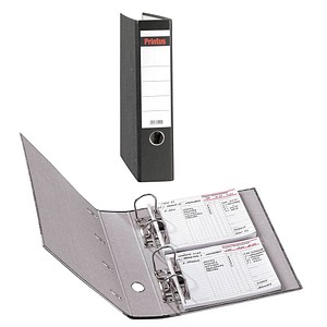 Printus Wolkenmarmor-Papier Doppelordner schwarz Karton 7,0 cm, 1 St.