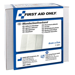 FIRST AID ONLY Pflaster P-10041 weiß 6,0 cm x 5,0 m, 1 Rolle