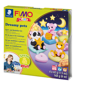 STAEDTLER Modelliermasse FIMO® kids Dreamy Pets mehrfarbig