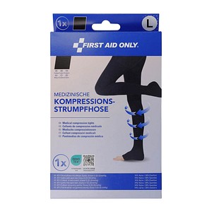 FIRST AID ONLY® Kompressionsstrumpfhose, offene Spitze schwarz Größe L 1 St.