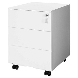 SONGMICS Rollcontainer weiß 3 Auszüge 39,0 x 45,0 x 55,0 cm