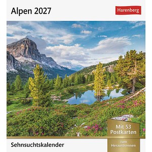 Harenberg Postkartenkalender Alpen 2027, 1 St.