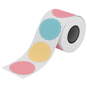 NIIMBOT Etikettenrolle für Etikettendrucker farbig sortiert, 49,0 x 49,0 mm, 1 x 150 Etiketten