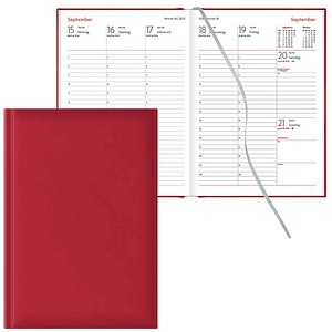 Lediberg Buchkalender Wochenplaner 2027 weinrot, 1 St.