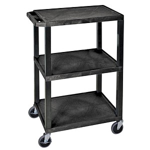 LUXOR Etagenwagen schwarz 61,0 x 46,0 x 86,5 cm