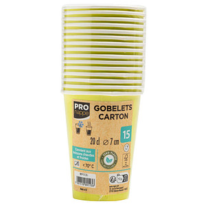 PROnappe Einweg-Kaffeebecher kiwigrün 200,0 ml, 15 St.