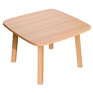 meet powered by PAPERFLOW Woody Beistelltisch quadratisch MDF-Platte buche 60,0 x 60,0 x 40,0 cm, 1 St.