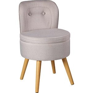 Echtwerk Sessel Vince hellgrau buche Stoff 42,0 x 42,0 x 71,0 cm, 1 St.