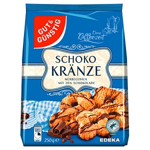 GUT&GÜNSTIG Schokokränze Kekse 250,0 g, 1 St.