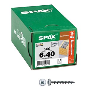 SPAX® Holzbauschrauben T30 Tellerkopf WIROX 0251010600405 6 mm x 40 mm, 200 St.
