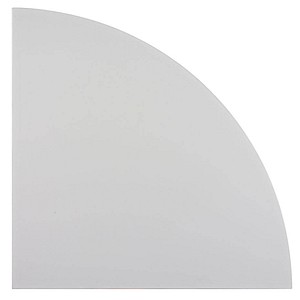 HAMMERBACHER Verbindungsplatte Orbis lichtgrau, dreieckig abgerundet 80,0 x 80,0 x 2,5 cm