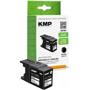 KMP B59BX schwarz Druckerpatrone kompatibel zu brother LC-1280XLBK
