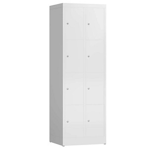 ClassiX Schließfachschrank signalweiß X-520427, 8 Schließfächer 59,0 x 50,0 x 180,0 cm