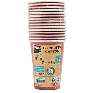 PROnappe Einweg-Kaffeebecher rot 200,0 ml, 15 St.