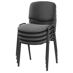 Nowy Styl Besucherstühle Iso ISO BLACK 1.3 C38 anthrazit Stoff, 4 St.