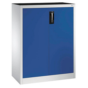 CP Stahlschrank 8520-000 S10092 lichtgrau, enzianblau 2 Fachböden 93,0 x 40,0 x 120,0 cm, aufgebaut, 1 St.