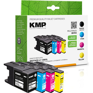 KMP B59VX  schwarz, cyan, magenta, gelb Druckerpatronen kompatibel zu brother LC-1280XLVALBP, 4er-Set