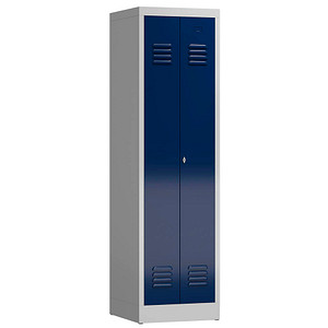 ClassiX Spind enzianblau, lichtgrau X-510401, 1 Schließfach 50,0 x 50,0 x 180,0 cm