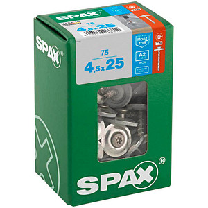 SPAX® Spenglerschrauben T20 Linsensenkkopf A2 25mm  x 8 mm, 75 St.