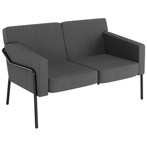 meet powered by PAPERFLOW 2-Sitzer Sofa MEDSO L Modell T anthrazit schwarz Stoff 125,0 x 74,7 x 74,0 cm, 1 St.