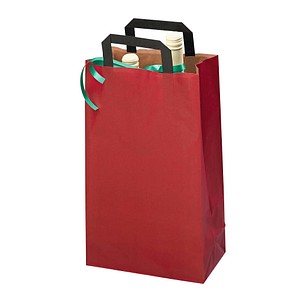 VP Papier-Tragetaschen Topcraft rot 22,0 x 36,0 cm, 50 St.
