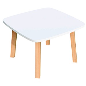 meet powered by PAPERFLOW Woody Beistelltisch quadratisch MDF-Platte weiß 60,0 x 60,0 x 40,0 cm, 1 St.